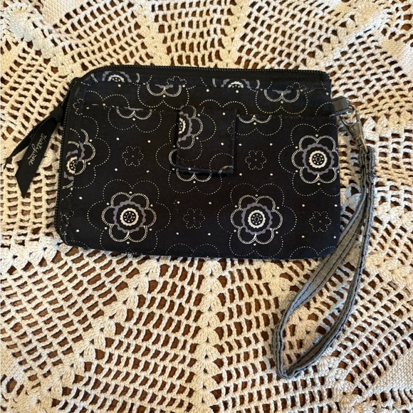 thirty-one Handbags - Thirty-One brand wristlet, in the "Onyx Blossom" pattern.